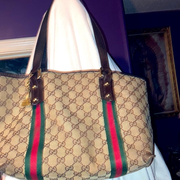 Sherry line Gucci handbag tote GG - Picture 5 of 14